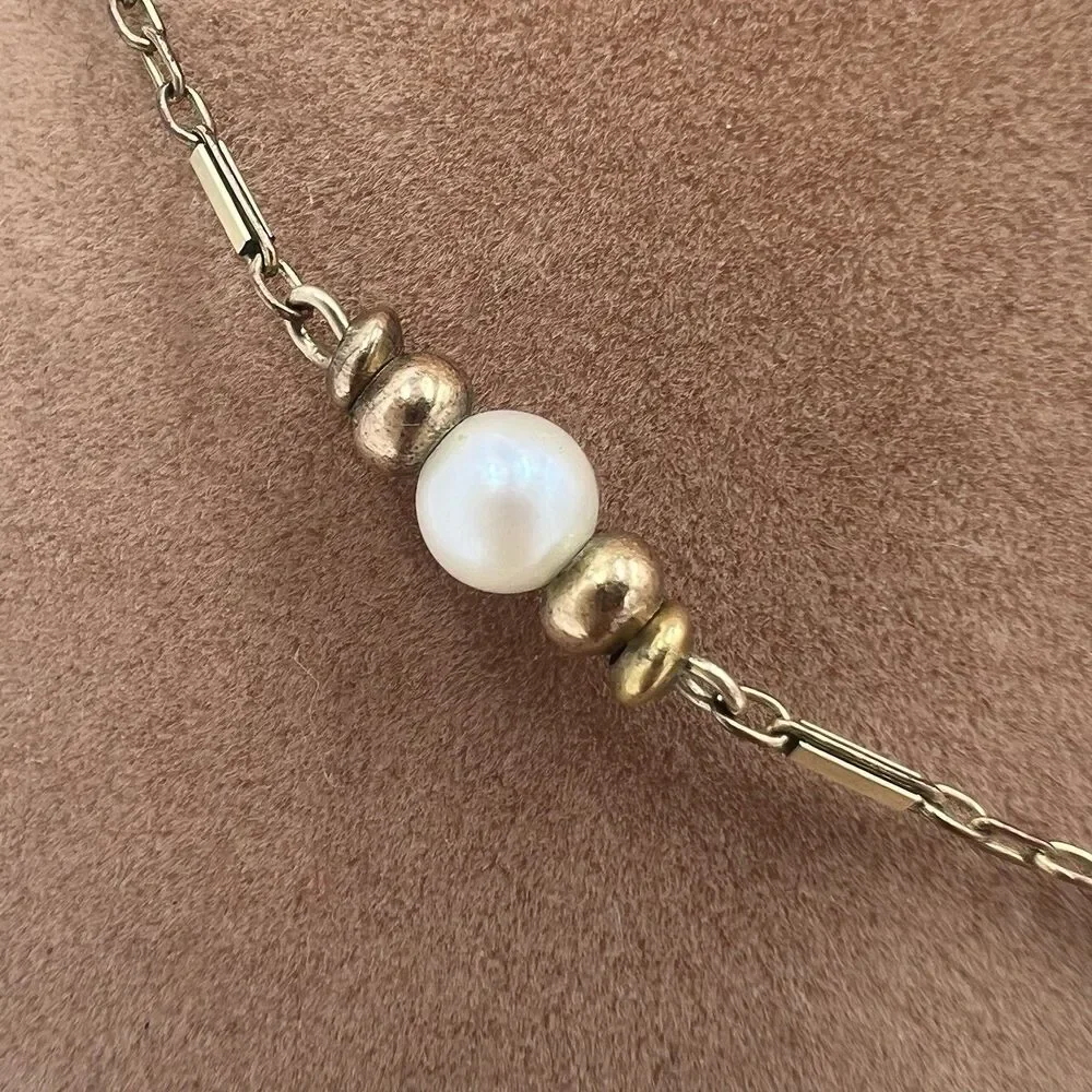 12 karat gold filled genuine Cultured pearl necklace 14